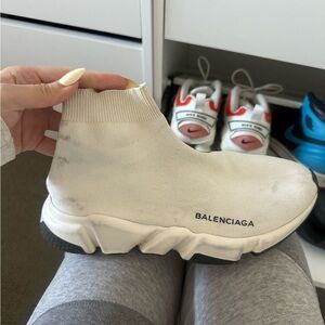 Balenciaga Cream Sock Sneakers
